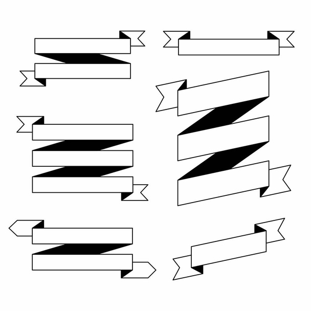 Набір порожніх контурних стрічок
 - Вектор, зображення