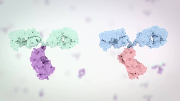 lékařsky 3D ilustrace protilátky - Fotografie, Obrázek