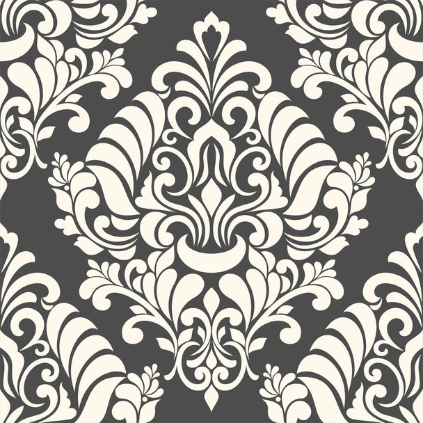 Damask bezproblémový vzor. prvek. klasický luxusní staromódní viktoriánské textury květinové, tapety, textil, obal vektorové pozadí - Vektor, obrázek