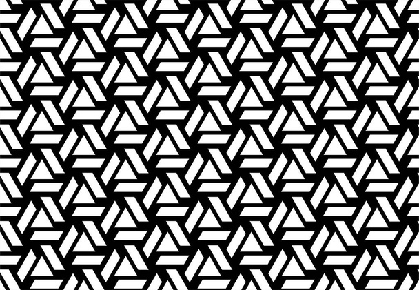 Patrón geométrico abstracto sin costura. con fondo vectorial. Textura en blanco y negro. Patrón gráfico moderno. - Vector, Imagen