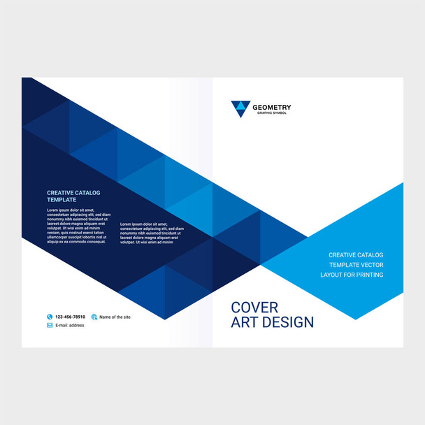 Design de capa para apresentação de produto, layout criativo de capa de livreto, catálogo, folheto, design moderno para produtos impressos - Vetor, Imagem