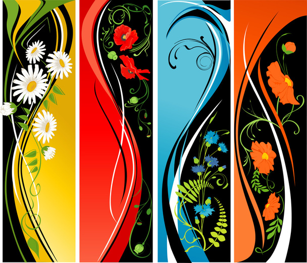Flowers banner - Vector, Image
