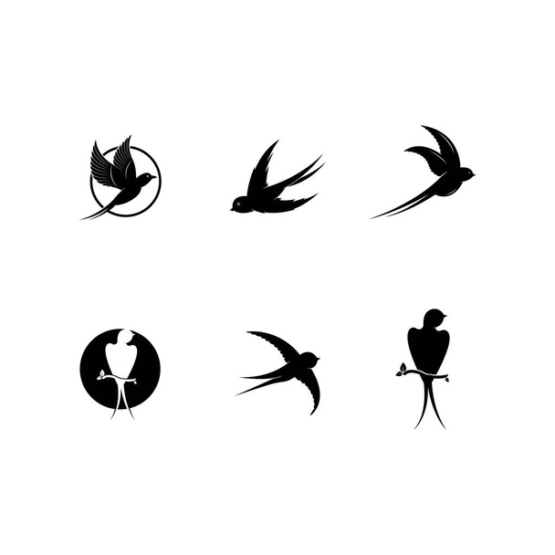 Swallow λογότυπο διάνυσμα πρότυπο, Creative καταπιεί έννοιες σχεδιασμό λογότυπο, σύμβολο εικονίδιο, εικονογράφηση του σχεδιασμού - Διάνυσμα, εικόνα