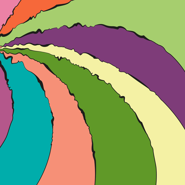 Abstrakter farbiger Hintergrund mit Linien, die sich in die Ferne erstrecken - Vektor, Bild
