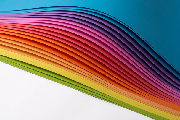 Rainbow colored origami paper - Фото, изображение