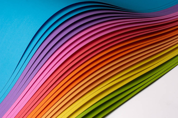 Rainbow colored origami paper - Φωτογραφία, εικόνα