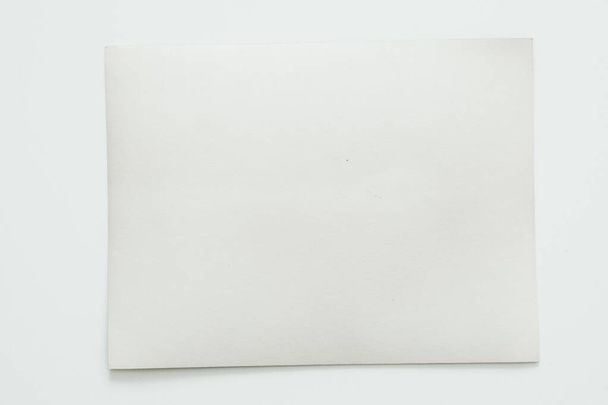 white and old photo card, on a white background. - Zdjęcie, obraz