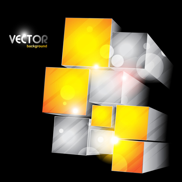 Cubes vector stylish abstract artwork - ベクター画像