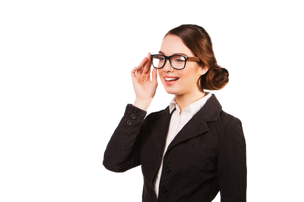 Business woman in glasses - Fotoğraf, Görsel