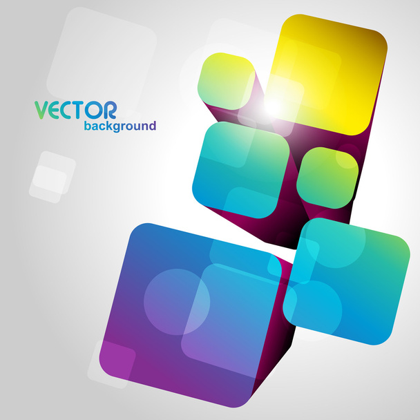 3d style vector colorful shape artwork - Διάνυσμα, εικόνα
