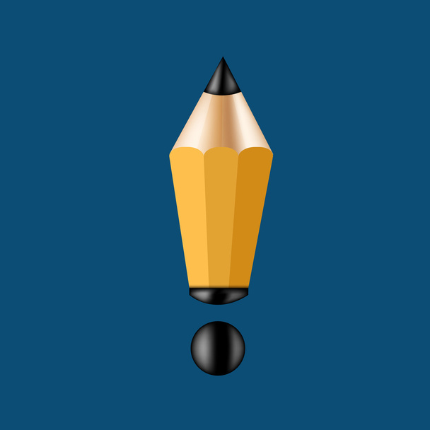 Vektor-Konzept Bleistift und Ausrufezeichen - Vektor, Bild