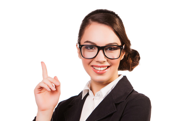 businesswoman  pointing up - Foto, imagen