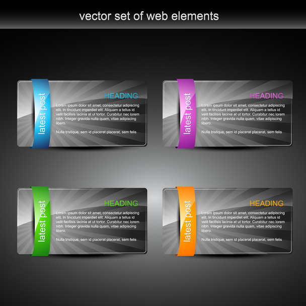 Glossy web element display with space for your text - Vetor, Imagem