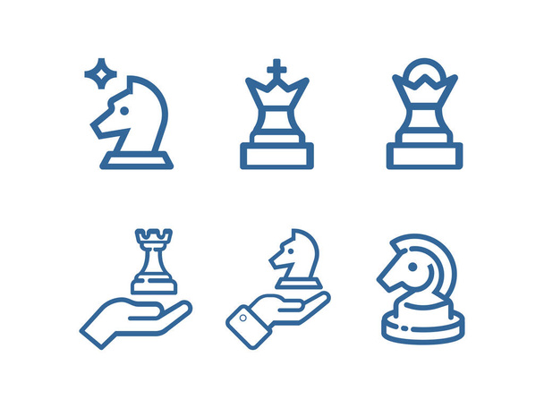 Šachová čára nastavena. Strategie - Vektor, obrázek