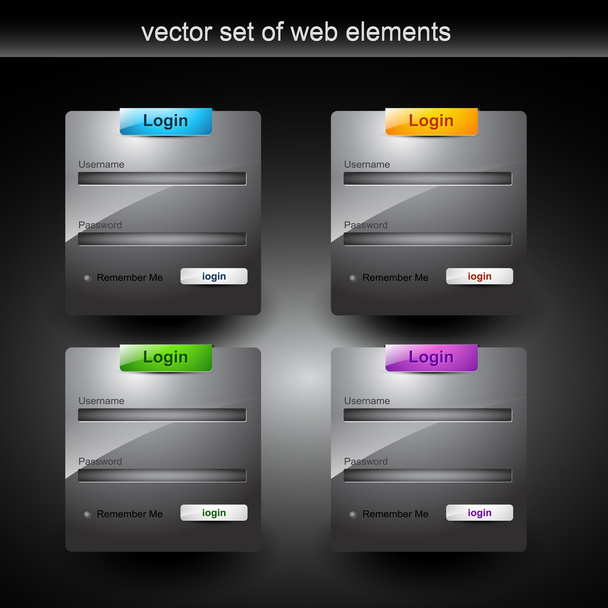 Web login - Vektor, Bild