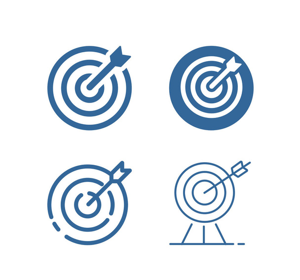 Darts, target, goal vector icon - Vector, Image