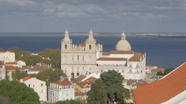 Kirche und Kuppel der Kirche Sao Vicente Of Fora - Filmmaterial, Video