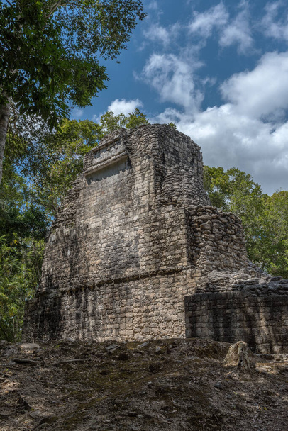 the ruins of the ancient mayan city of hormiguero, campeche, Mexico - Photo, Image