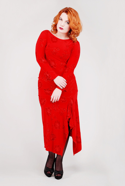 Attractive young redhead woman in stylish clothes - Φωτογραφία, εικόνα