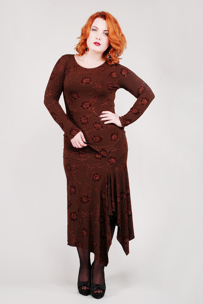 Attractive young redhead woman in stylish clothes - Φωτογραφία, εικόνα