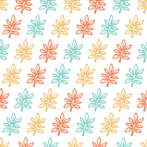 Летний абстрактный силуэт листьев папоротника может быть использован для дизайна фона и одежды - Вектор,изображение
