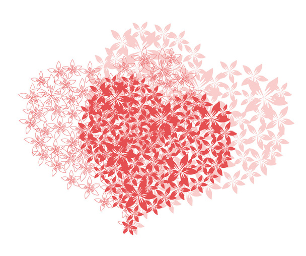 Floral hearts for valentine's day with space for text - ベクター画像