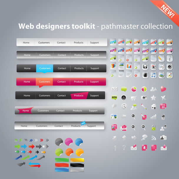 Web designers toolkit - pathmaster collection - Вектор,изображение