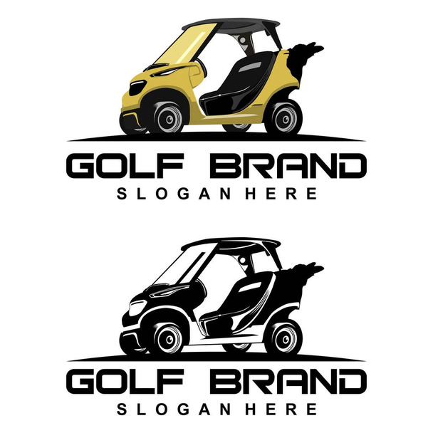ゴルフカートのロゴアイコンデザインベクトル - ベクター画像