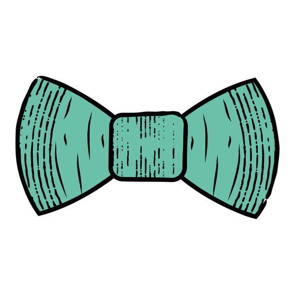 Isolated sketch of a vintage hipster bowtie - Vektori, kuva