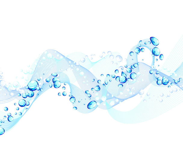 Fondo abstracto vector de agua con burbujas de aire
 - Vector, imagen