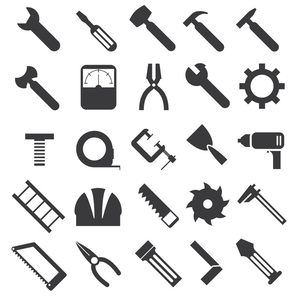 mechanical equipment icons set - Vector, Image