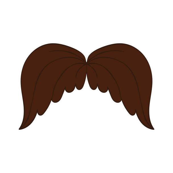 Isolated trendy hipster mustache sketch - Vektor, kép