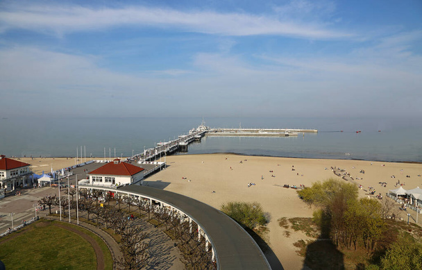 Pier of Sopot - view from historic lighthouse - Sopot, Poland - Photo, Image