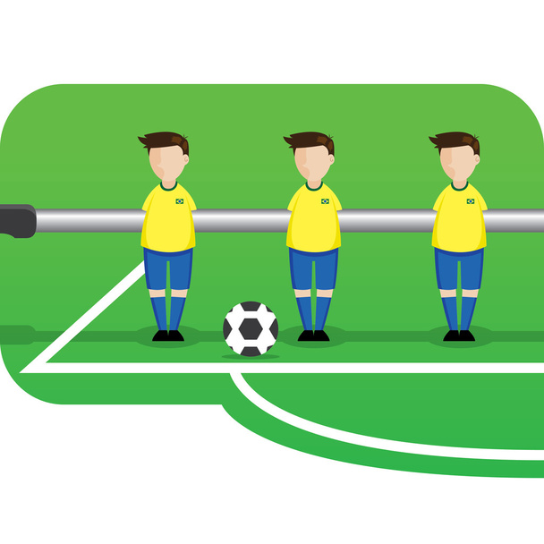 dibujos animados mesa fútbol equipo brasileño
 - Vector, Imagen