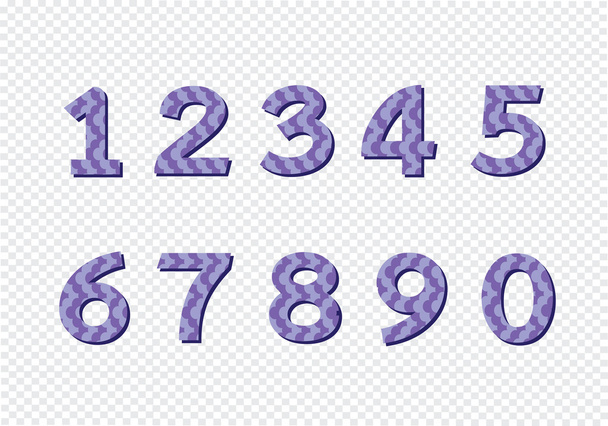 Numbers set. illustration - Vector, imagen