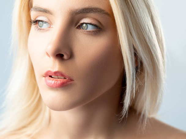 natural makeup face skincare woman radiant skin - Fotoğraf, Görsel