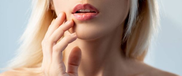 aesthetic cosmetology beauty banner woman lips - Fotografie, Obrázek