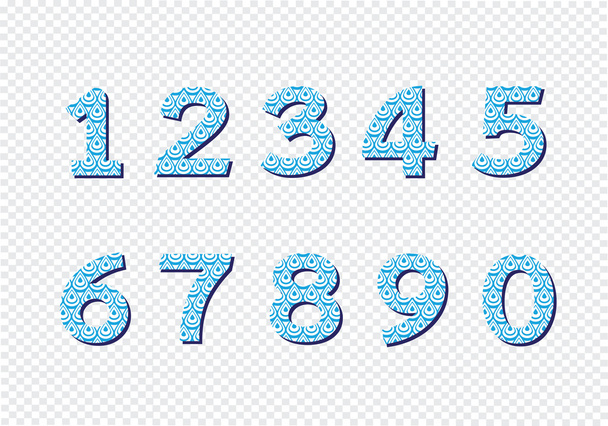 Numbers set. illustration - Vector, Imagen