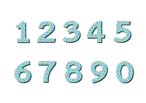 Numbers set. illustration - Vetor, Imagem