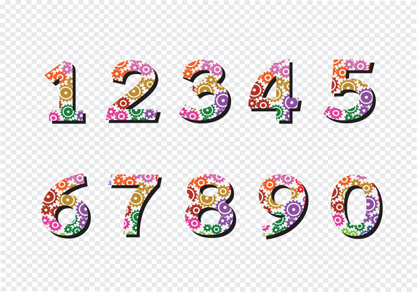 Numbers set. illustration - Вектор,изображение