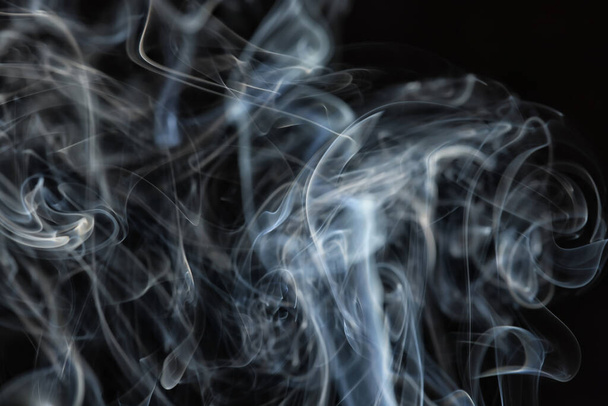 texture smoke black background, bract air waves fog - Fotografie, Obrázek