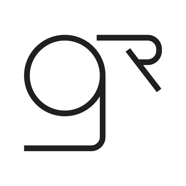 gr az eredeti betűvektor logója - Vektor, kép