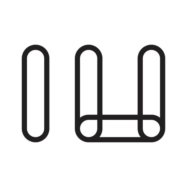 iu eerste letter vector logo - Vector, afbeelding
