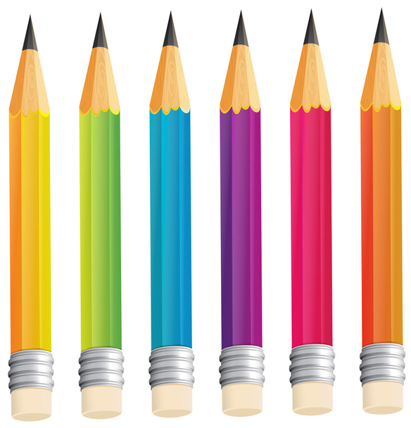 Grupa ostry ołówki - Wektor, obraz