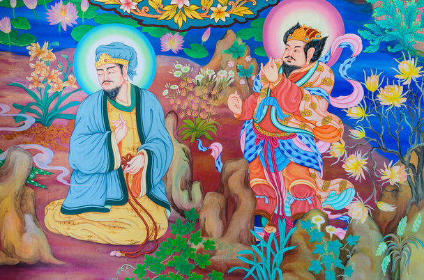 Chinese muurschildering - Foto, afbeelding