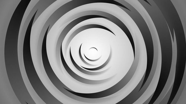 Gray black circles abstract background.3D illustration with paper cut style. - Photo, Image