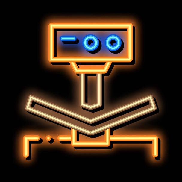 Breaking Tool Factory Metallurgical neon light sign vector. Zářící symbol ikony. průhledný symbol ilustrace - Vektor, obrázek