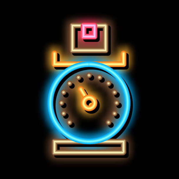 Szállítási súly Postai Szállító Társaság neon fényjelző vektor. Ragyogó ikon jel. átlátszó szimbólum illusztráció - Vektor, kép