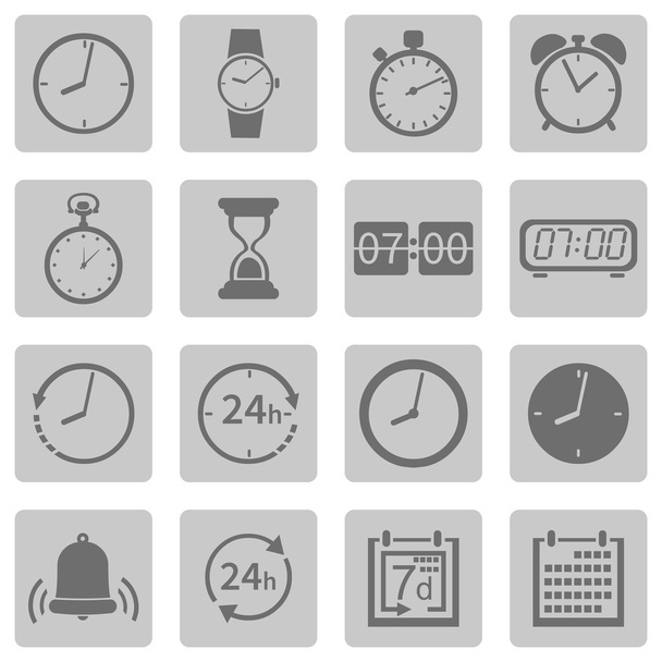Vector conjunto de iconos de tiempo
 - Vector, Imagen