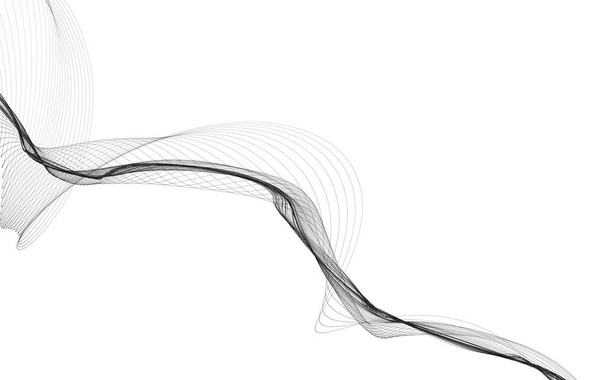 Абстрактный фон с монохромными волновыми линиями на белом фоне. Современные технологии. - Фото, изображение